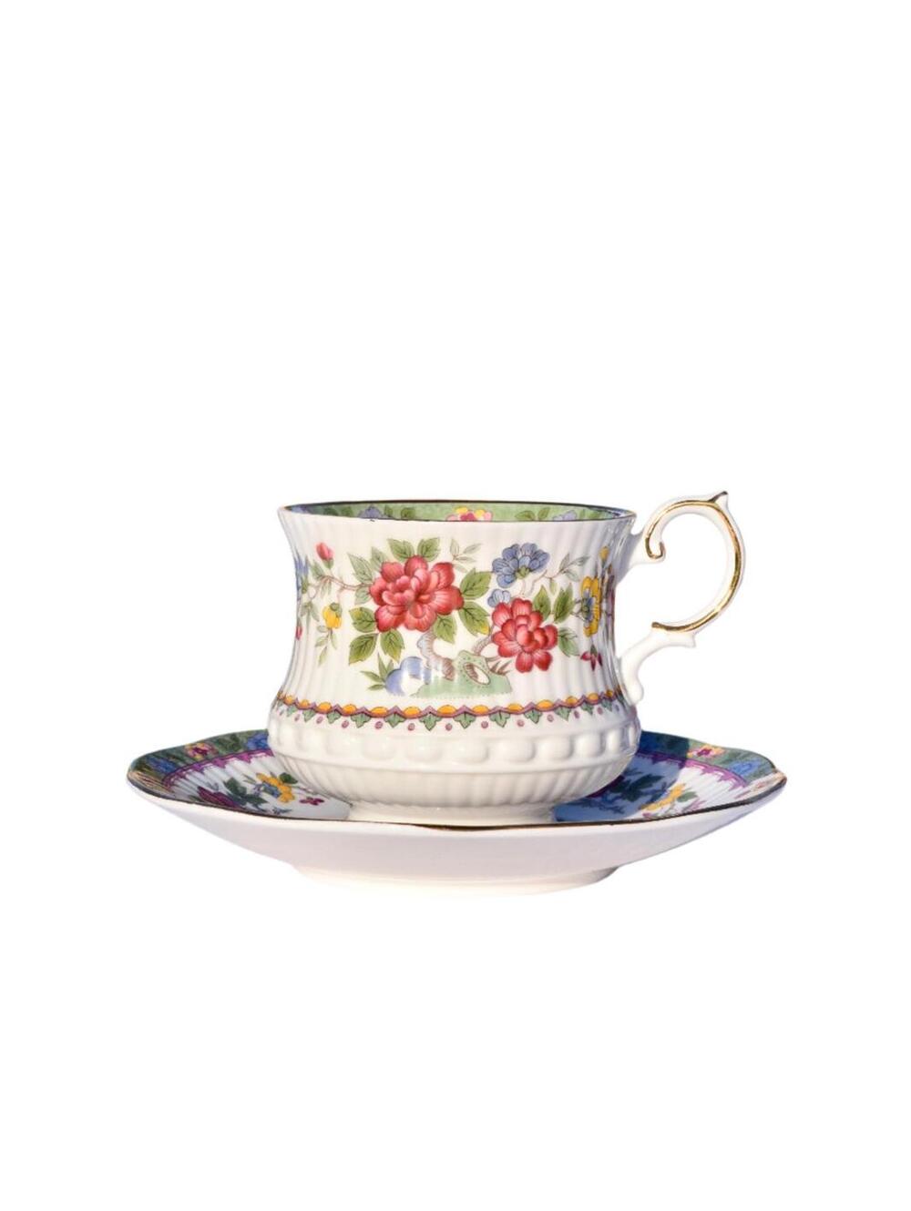Queen's Rosina "Flower of Amaran" Teacup & Saucer Set